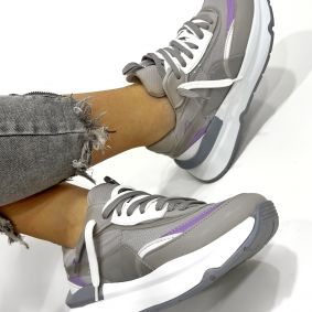 Sneakers dama E347 - GRI