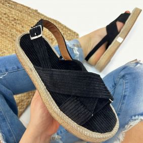 Women sandals E358 - BLACK