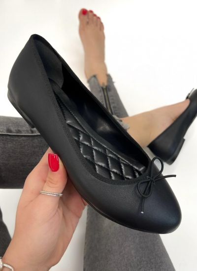 Balerina lapos cipő E359 - FEKETE