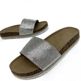 Women Slippers and Mules O028 - SILVER