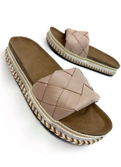 Women Slippers and Mules O029 - BEIGE