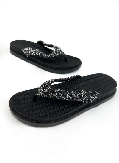 Women Slippers and Mules O031 - BLACK