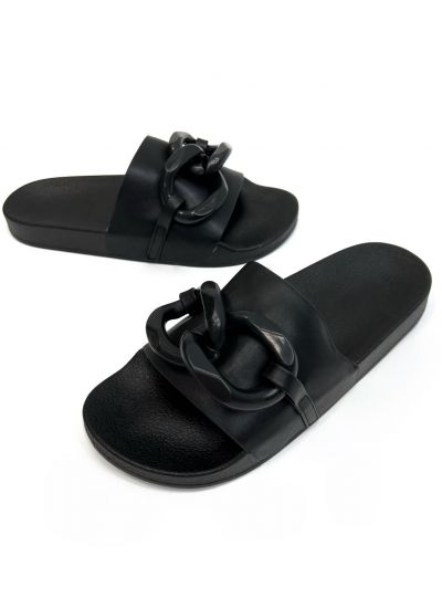 Women Slippers and Mules O032 - BLACK