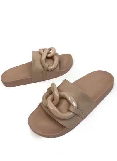 Women Slippers and Mules O032 - BEIGE