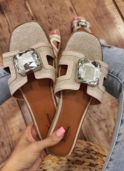 Women Slippers and Mules E378 - POWDER ROSE