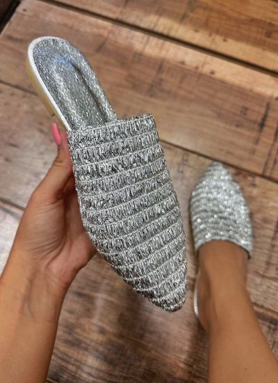Women Slippers and Mules E401 - SILVER