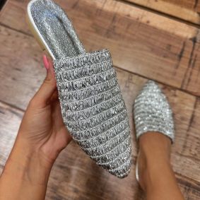 Women Slippers and Mules E401 - SILVER