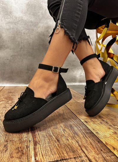 Women sandals E404 - BLACK