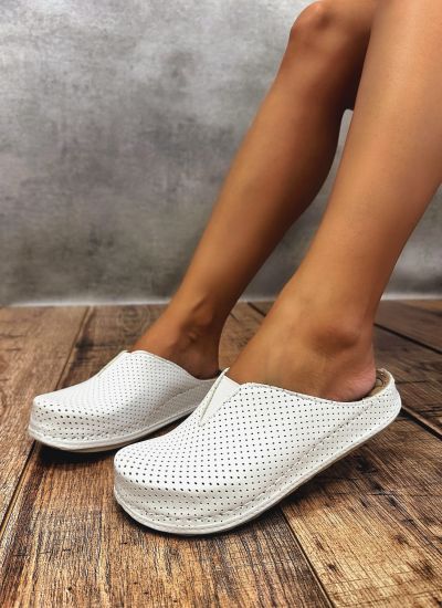 Plain color women clogs E436 - WHITE