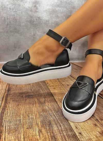 Women sandals E440 - BLACK
