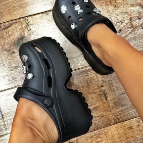 Women sandals E445 - BLACK