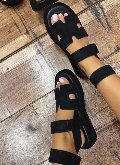 Women sandals E415 - BLACK