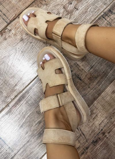 Women sandals E415 - BEIGE