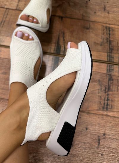 Women sandals E480 - WHITE