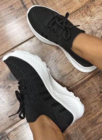 Women sneakers E481 - BLACK