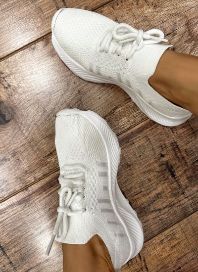 Women sneakers E481 - WHITE