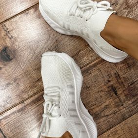 Women sneakers E481 - WHITE