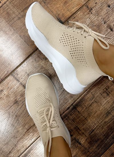 Women sneakers E482 - BEIGE