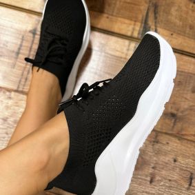 Women sneakers E482 - BLACK