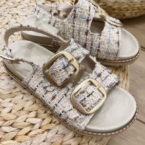 Women sandals E487 - BEIGE