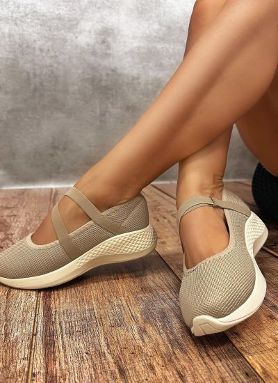 Ballerina flats E495 - BEIGE