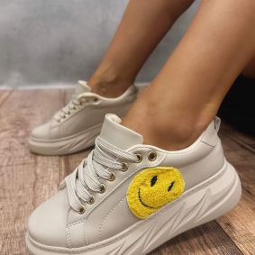 Women sneakers E498 - BEIGE