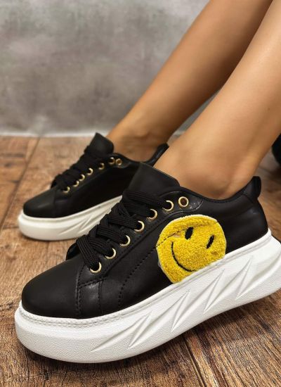 Sneakers dama E498 - NEAGRĂ