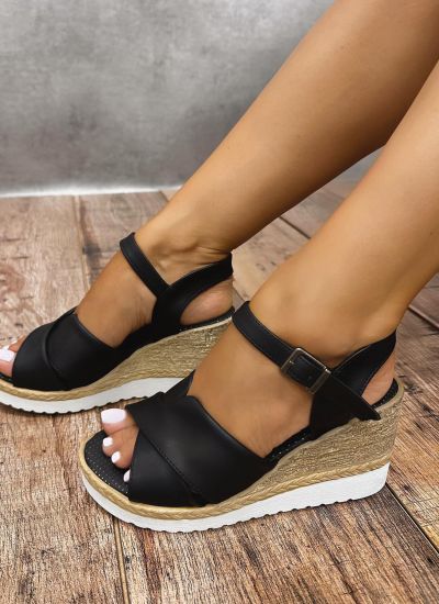 Women sandals E504 - BLACK