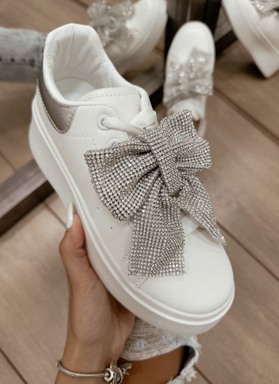 Women sneakers E521 - WHITE