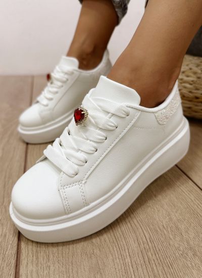 Women sneakers E522 - WHITE