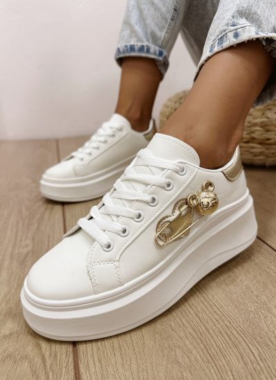 Women sneakers E524 - WHITE