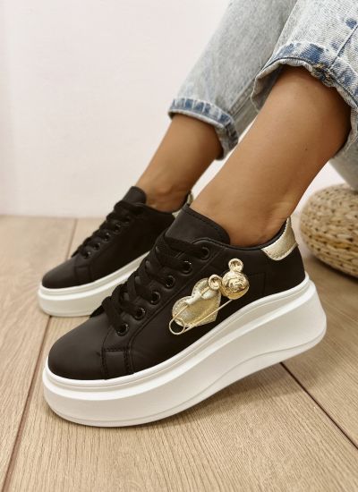 Women sneakers E524 - BLACK