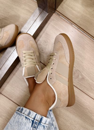 Women sneakers E528 - BEIGE