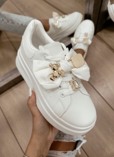 Women sneakers E532 - WHITE