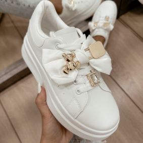 Women sneakers E532 - WHITE