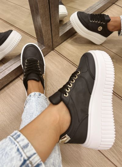 Women sneakers E534 - BLACK