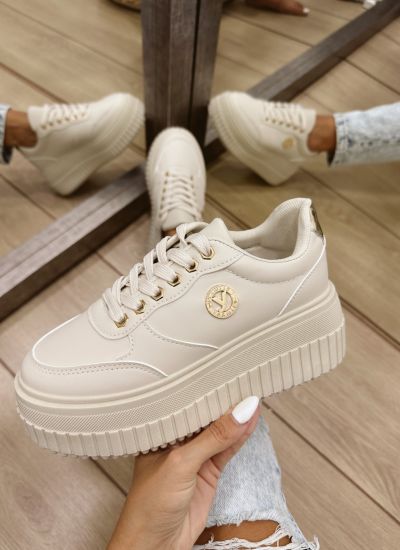 Women sneakers E534 - BEIGE