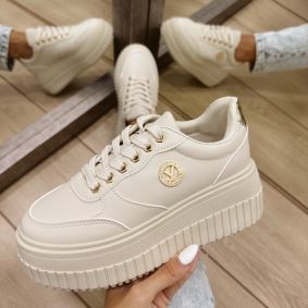 Women sneakers E534 - BEIGE