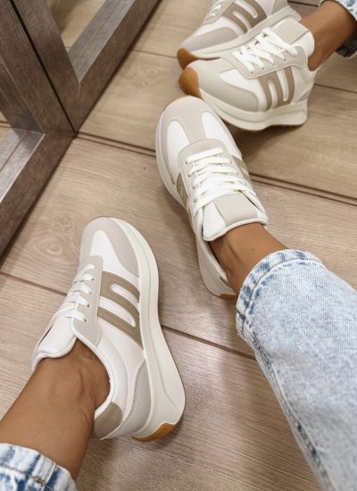 Women sneakers E535 - BEIGE