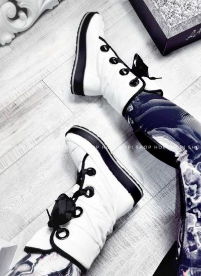 RUSTLE BOOTS LACE UP - WHITE