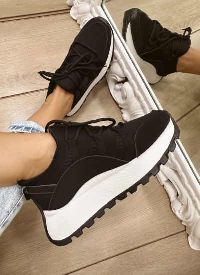 Women sneakers E538 - BLACK