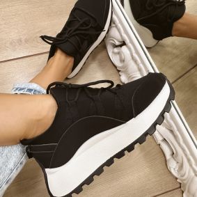 Women sneakers E538 - BLACK