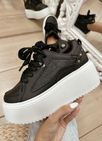 Women sneakers E559 - BLACK