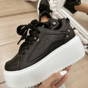 Women sneakers E559 - BLACK