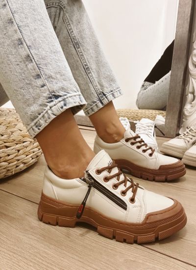 Women sneakers E562 - BEIGE