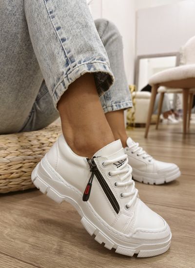 Women sneakers E562 - WHITE