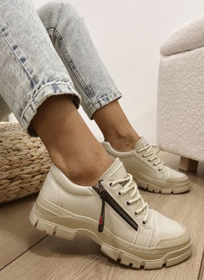 Women sneakers E562 - LIGHT BEIGE