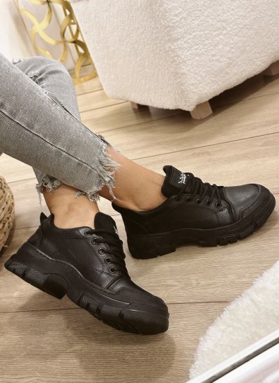 Women sneakers E563 - BLACK