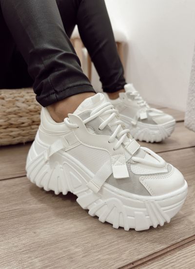 Women sneakers E566 - WHITE