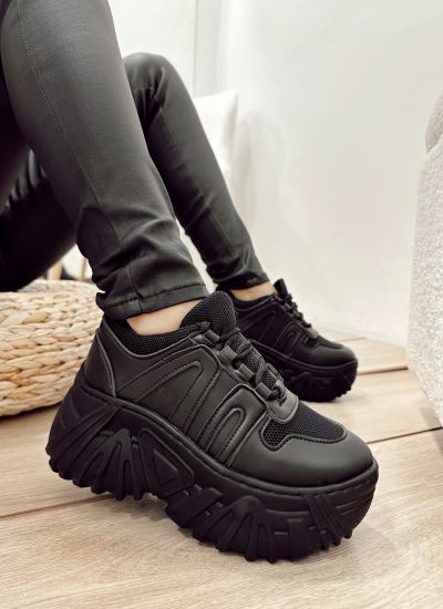 Women sneakers E567 - BLACK